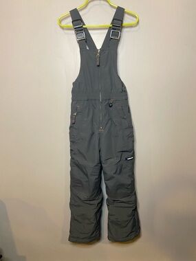 Lands' End Gray Snow Bib Overalls | Kids Size 5 | Grow-A-Long | EUC